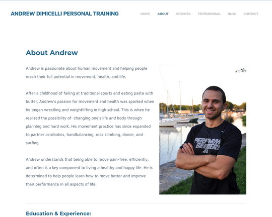 Andrew DiMicelli Training