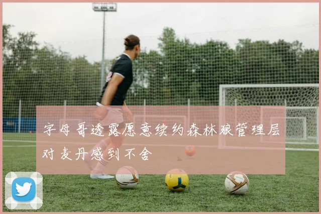 字母哥透露愿意续约森林狼管理层对麦丹感到不舍
