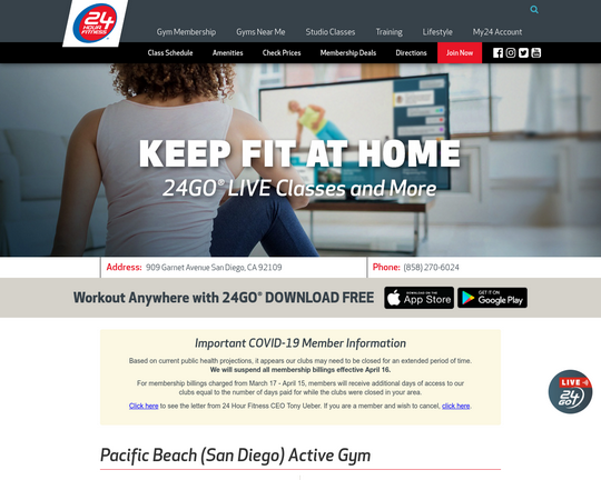 24 Hour Fitness (Pacific Beach, San Diego) Logo
